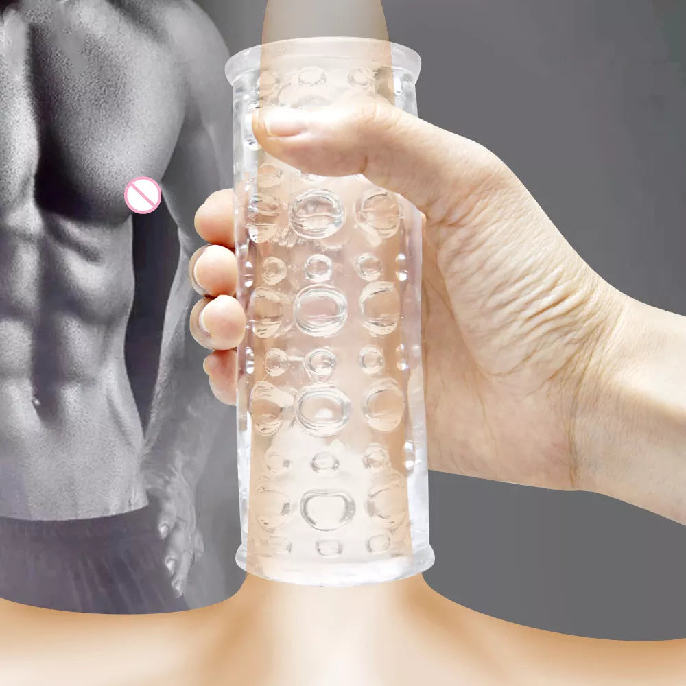 Masturbador Masculino de Silicone Massagem Com Prazer Intenso