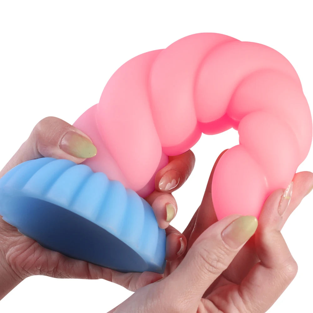 Masturbador Feminino Dildo de Silicone Macio Com Ventosa