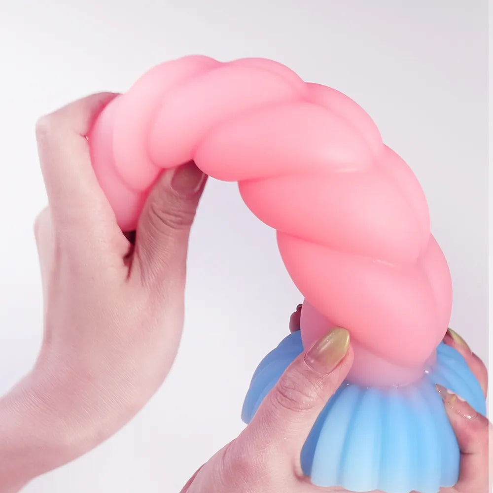 Masturbador Feminino Dildo de Silicone Macio Com Ventosa