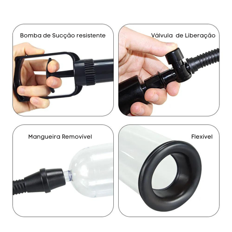 Massageador de Alongamento Peniano Bomba de Sucção Masculina