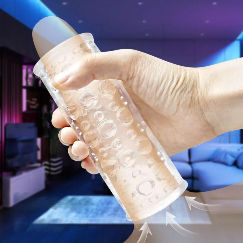 Masturbador Masculino de Silicone Massagem Com Prazer Intenso