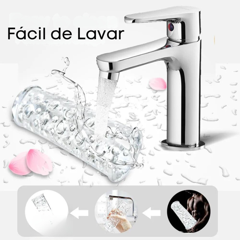 Masturbador Masculino de Silicone Massagem Com Prazer Intenso