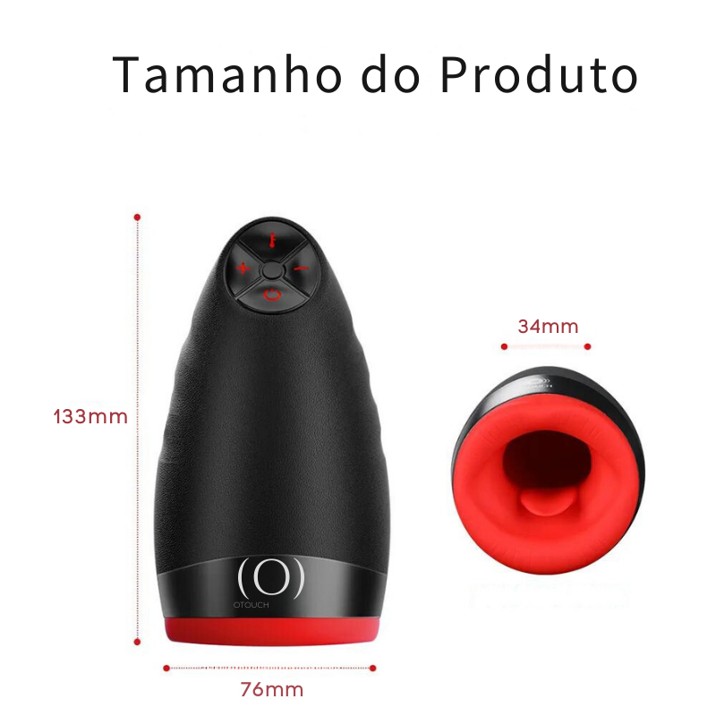 Masturbador Masculino Oral Sensação de Pele Controle de Temperatura