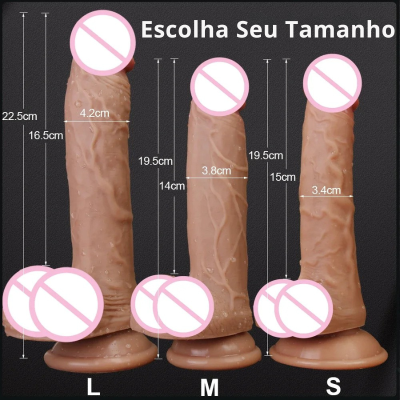Massageador Dildo Realista Hieha