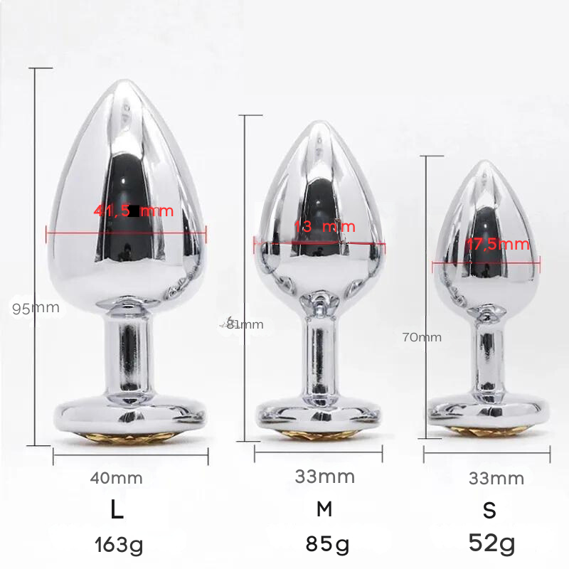 Plug Massageador Anal Em aço Cirúrgico